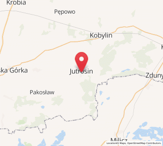 Map of Jutrosin, Greater Poland