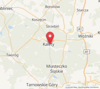 Map of Kalety, Silesia