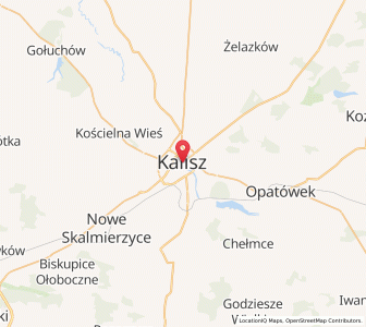 Map of Kalisch, Greater Poland