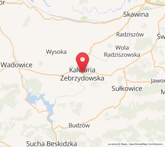 Map of Kalwaria Zebrzydowska, Lesser Poland
