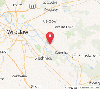 Map of Kamieniec Wrocławski, Lower Silesia