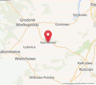Map of Kamieniec, Greater Poland