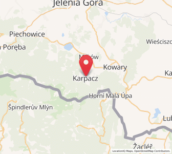 Map of Karpacz, Lower Silesia