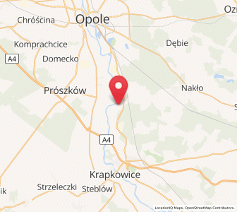 Map of Kąty Opolskie, Opole Voivodeship