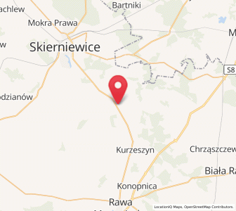 Map of Kawęczyn Nowy, Łódź Voivodeship