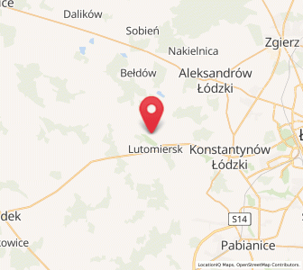 Map of Kazimierz, Łódź Voivodeship
