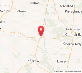 Map of Kije, Świętokrzyskie