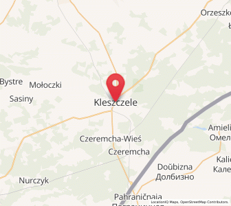 Map of Kleszczele, Podlasie