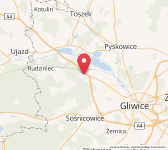 Map of Kleszczów, Silesia
