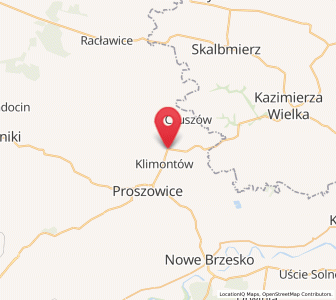 Map of Klimontów, Lesser Poland