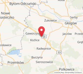 Map of Kłobuczyn, Lower Silesia