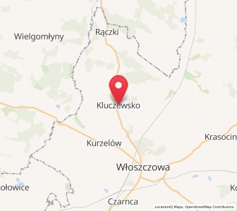 Map of Kluczewsko, Świętokrzyskie