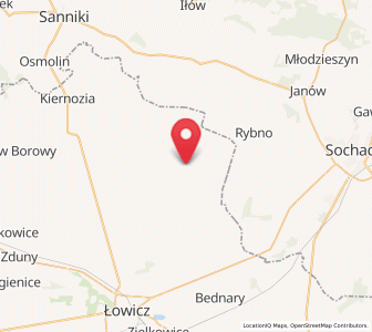 Map of Kocierzew Południowy, Łódź Voivodeship