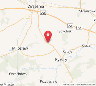 Map of Kołaczkowo, Greater Poland