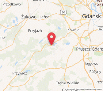 Map of Kolbudy, Pomerania