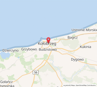 Map of Kolberg, West Pomerania