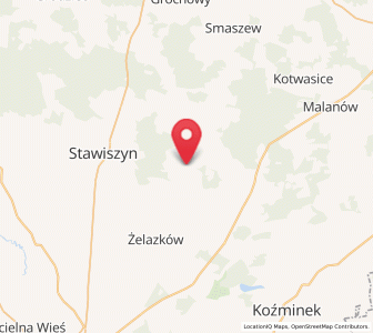 Map of Kościelec, Greater Poland