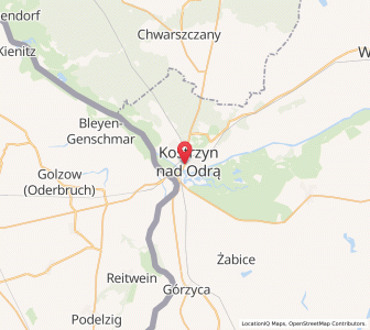 Map of Küstrin an der Oder, Lubusz