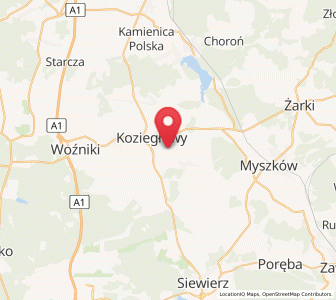 Map of Koziegłówki, Silesia
