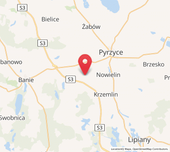 Map of Kozielice, West Pomerania