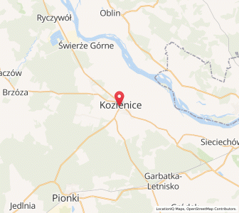 Map of Koschnitz, Mazovia