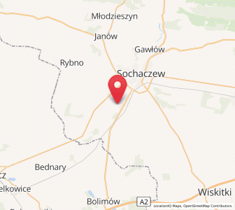 Map of Kozłów Biskupi, Mazovia
