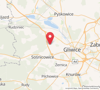 Map of Kozłów, Silesia