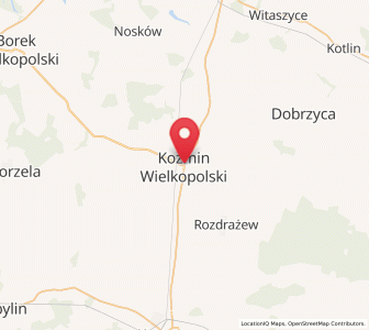 Map of Koschmin, Greater Poland