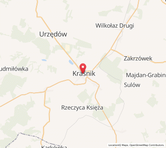 Map of Kraśnik, Lublin