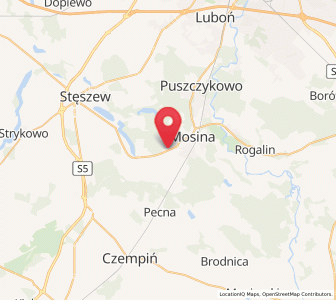 Map of Krosinko, Greater Poland