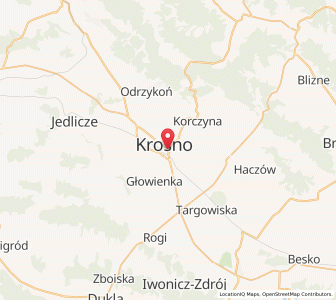Map of Krosno, Subcarpathia
