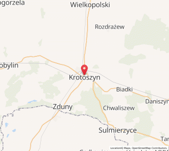 Map of Krotoschin, Greater Poland