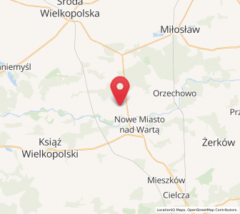 Map of Krzykosy, Greater Poland