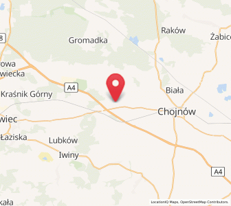 Map of Krzywa, Lower Silesia