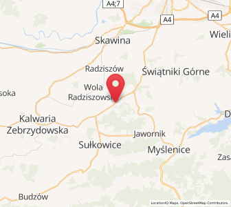 Map of Krzywaczka, Lesser Poland