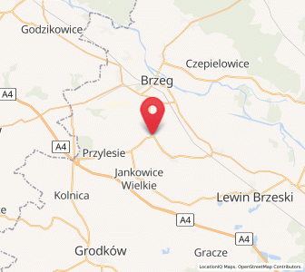 Map of Krzyżowice, Opole Voivodeship