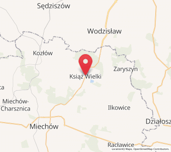 Map of Książ Wielki, Lesser Poland