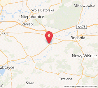 Map of Książnice, Lesser Poland