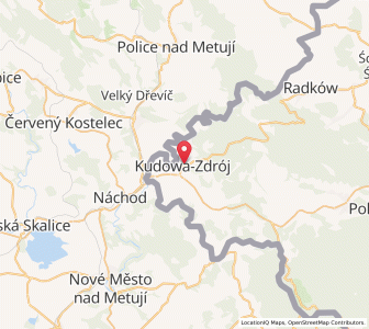 Map of Bad Kudowa, Lower Silesia