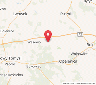 Map of Kuślin, Greater Poland
