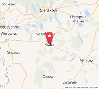 Map of Kwilcz, Greater Poland