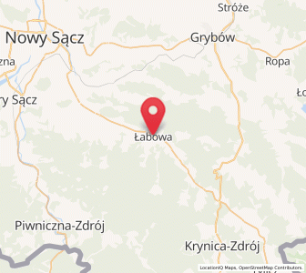 Map of Łabowa, Lesser Poland
