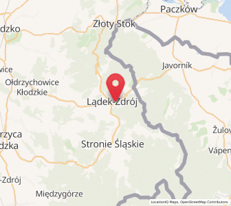 Map of Ladek Zdroj, Lower Silesia