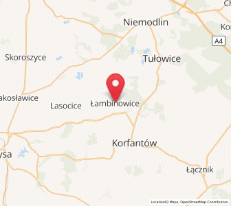 Map of Łambinowice, Opole Voivodeship