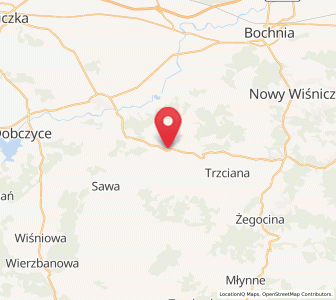 Map of Łapanów, Lesser Poland