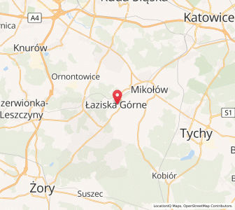 Map of Oberlazisk, Silesia