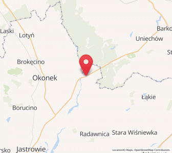 Map of Lędyczek, Greater Poland