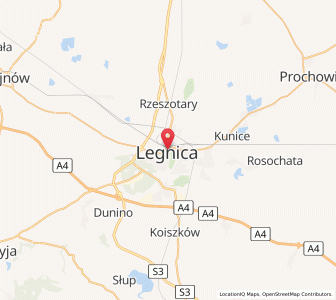 Map of Liegnitz, Lower Silesia