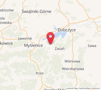 Map of Łęki, Lesser Poland