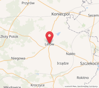Map of Lelów, Silesia